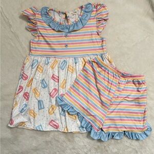 Colorful Striped Kids Matching Set